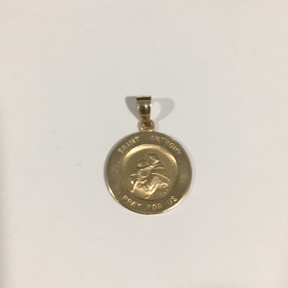 Jewelry - 14k Yellow Gold Saint Anthony Pray For Us Charm